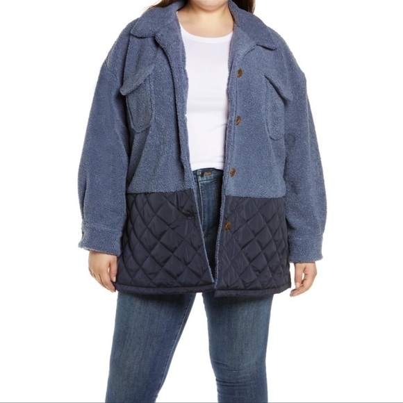 Treasure & Bond Mixed Media Shacket Size 3XL NWOT - Picture 2 of 14